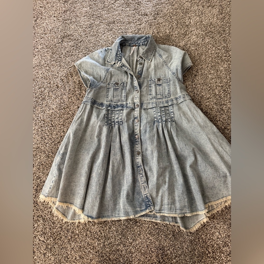 Free People Light Blue Denim dress